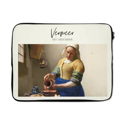 Produktbild von MuchoWow® Laptop Hülle 15 Zoll Milchmädchen - Vermeer - Alte Meister Laptoptasche - Laptoptasche - Sleeve - Rundum-Schutz