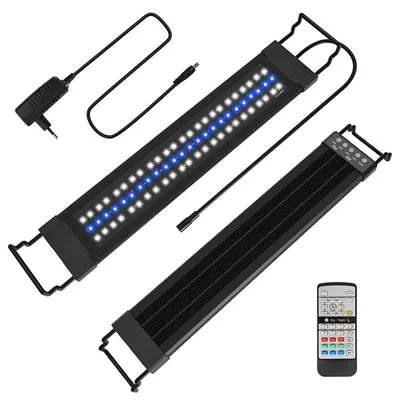 Produktbild von Vigevee LED-Aquarienbeleuchtung mit Fernbedienung, Lampe für Fischbecken, 18 W, 50,5 cm