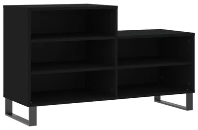 Obrázok produktu pre vidaXL Stojan na topánky čierny 102x36x60 cm Materiál drevo