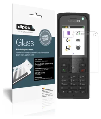 Produktbild von 2x Schutzfolie für Alcatel 8262 matt - Anti-Shock 9H Folie dipos Glass