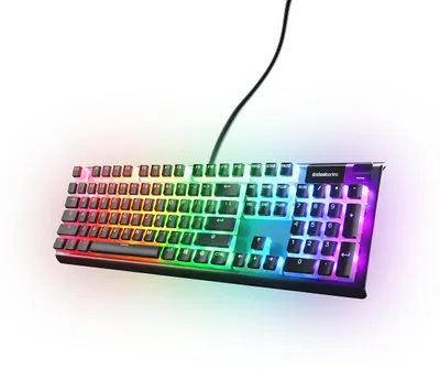 Produktbild von SteelSeries PrismCaps Double-Shot Tastenset Pudding-Optik MX-Stößel Schwarz DE