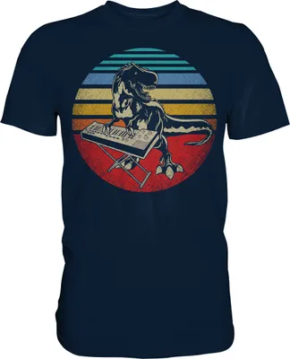 Produktbild von Retro Japan Synthesizer Analoger Musik Trex T-Shirt – Navy / M