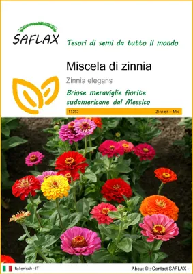 Immagine prodotto di SAFLAX  - Miscela di zinnia - 50 semi - Zinnia