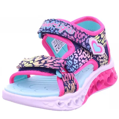 Produktbild von Skechers Sandalen 302967L S LIGHTS FLUTTER HEARTS SANDAL, Textil, Blau, Kinder