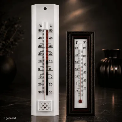 Produktbild von Zimmerthermometer + Außenthermometer Thermometer Set Analog Innen Außen Garten