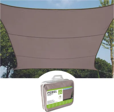 Produktbild von Perel Rechteckiges Sonnensegel 4 × 3 m für Garten und Terrasse, wasserabweisendes atmungsaktives