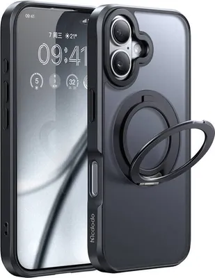 Immagine prodotto di Mcdodo McDodo PC-4931 MagSafe case for iPhone 16 Plus with stand (black)
