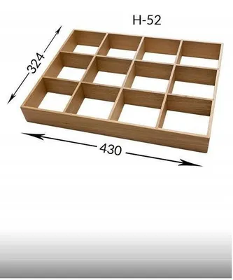 Produktbild von Peka Holz Schubladen Organizer 12 Fächer Eiche