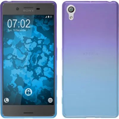 Produktbild von PhoneNatic Case kompatibel mit Sony Xperia X - Design:04 Silikon Hülle Ombrè + 2 Schutzfolien