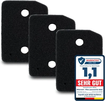 Produktbild von Miele Wärmepumpentrockner Schaumstoff Sockelfilter 3 Stück 9164761