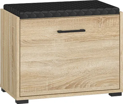 Produktbild von Schuhbank 60 cm gepolstert in Eiche hell CHEB-131