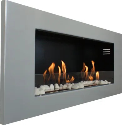 Immagine prodotto di Camino a gel ed etanolo Aurora Luxury Royal Silver Gloss
