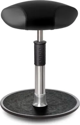 Produktbild von Sitz- Stehhocker Free Regular Triangel Boxmark Leder schwarz chrom /schwarz.