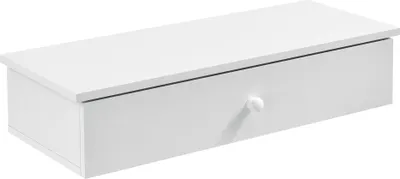Produktbild von [en.casa] Wandregal mit Tür weiß Wand Regal Kommode Nachtkommode Nachtschrank Nachttisch mit Staufach Schwebenachttisch Wandmontage