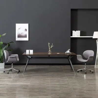 Produktbild von The Living Store Bürostuhl Drehbar Grau Stoff