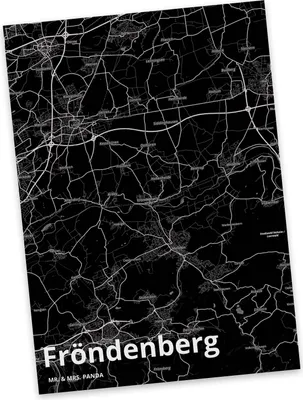 Produktbild von Mr. & Mrs. Panda Postkarte Fröndenberg - Geschenk, Fotokarte, Postkarten, Stadt Dorf Karte Landkarte Map Stadtplan, Grußkarte, Ansichtskarte, Ansichtskarten
