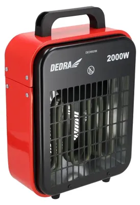 Produktbild von DEDRA Elektroheizer 2 kW Slim, für gut isolierte Räume, Thermostat, Überhitzungs
