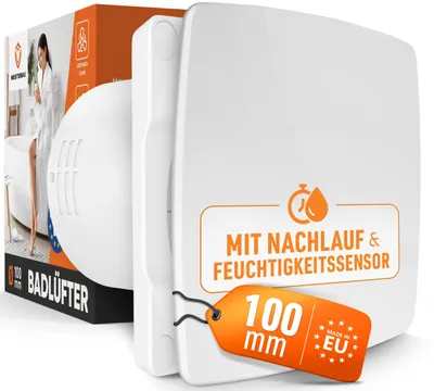 Produktbild von MEISTERBAU Badlüfter mit Feuchtigkeitssensor, Abluftventilator 100mm leise