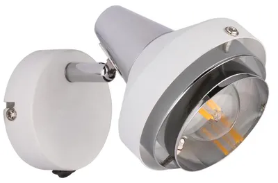 Immagine prodotto di Lampada da parete, cromata, con faretto orientabile, 10 cm