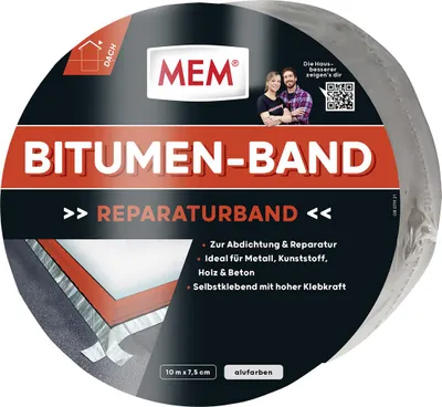Produktbild von MEM Bitumen-Band 10 m x 7,5 cm alu