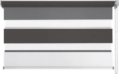 Produktbild von Doppelrollo - Weiß - Anthrazit - 90 x 160 cm