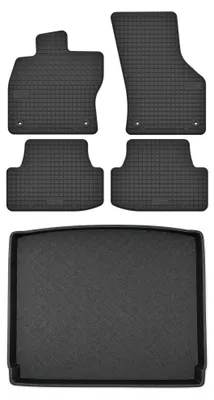 Produktbild von Gummimatten + Kofferraumwanne für Seat Ateca 2016- (SUV, oberer Ladeboden) – Schwarz, passgenau – Wielganizator