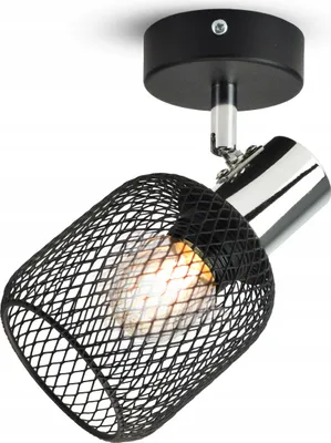 Produktbild von LUXOLAR -  Deckenleuchte mit Netz Loft Schwarz Metall  E27 60 W - Deckenlampe für Wohnzimmer, Küchen - Loft Design