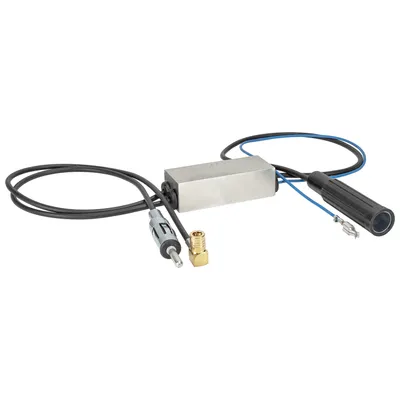 Zdjęcie produktu dla Rozgałęźnik antenowy do radia samochodowego DAB+ FM AM z gniazdem SMB i wtykiem DIN na złącze DIN, kompatybilny z markami Alpine, Blaupunkt, Clarion, Pioneer, Kenwood, Sony, JVC i Panasonic
