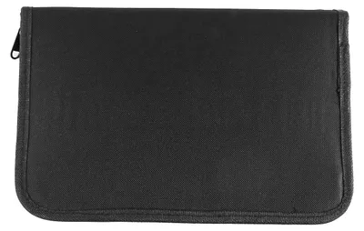 Produktbild von Federmäppchen mit 48 Fächern für Buntstifte, schwarze Aufbewahrungstasche aus Canvas mit Reißverschluss