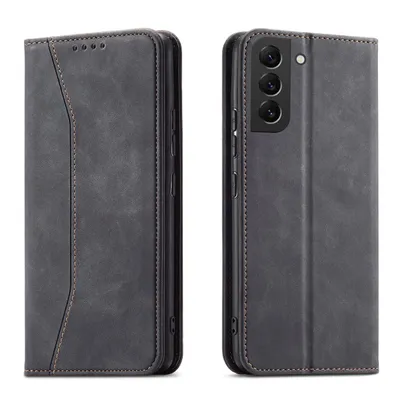 Produktbild von Magnet Fancy Case für Samsung Galaxy S22+ (S22 Plus) Kartenetui mit Ständer schwarz