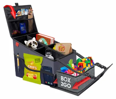 Productafbeelding van Auto-organizer 3-in-1, met reistafel en bekerhouder, voor achterbank