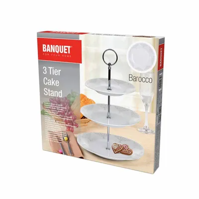 Obrázok produktu pre Porcelánový stojan na cukrovinky BAROCCO, 3 poschodia