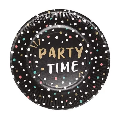 Produktbild von 8 Teller - Party Time -  Ø = ca. 23 cm