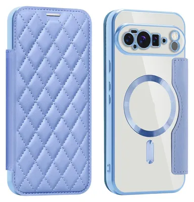 Obrázok produktu pre Pre Google Pixel 10 Pro XL 360° Celotelové puzdro Magsafe RFID proti krádeži dát zo syntetickej kože Light Blue