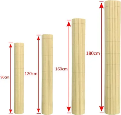 Produktbild von YARDIN PVC rohož pro ochranu soukromí, plot, balkonová zástěna 120 x 500 cm, UV odolná a povětrnostním vlivům odolná zástěna pro ochranu soukromí na zahradní terase, bambusu