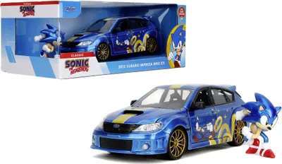 Produktbild von Jada 253255087 Sonic Subaru Impreza WRX STI 2012 - Modellauto 1:24 mit Figur
