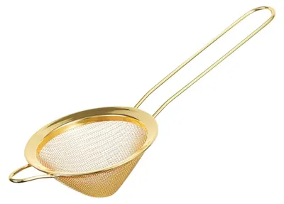Productafbeelding van Feinsieb - Roestvrijstalen theezeef voor matcha en cocktails - Goud - Ø 8 cm