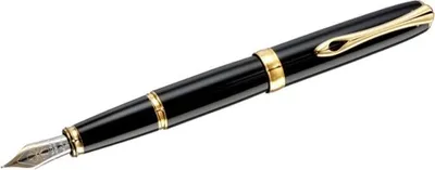 Produktbild von Füllhalter Excellence A2 lack schwarz vergoldet 14 kt EF