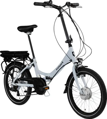 Produktbild von Tretwerk Chioni E Bike Faltrad 20 Zoll Elektrofahrrad Damen Herren 145 - 175 cm Pedelec Klapprad weiß