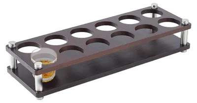 12-fach Shotglashalter aus Holz, Servierbrett für Gläser, Barzubehör