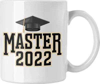 Produktbild von Trendation - Master 2022 Abschluss Geschenk Tasse Bestanden Studium Prüfung Graduation (Weiß)