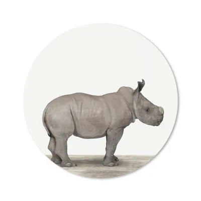Produktbild von MuchoWow® Mauspad Mousepad Rhinozeros - Tiere - Jungen - Mädchen 30x30 cm - Mousepads - Maus Mat - Pad - Mausunterlage - Tischunterlage - Schreibtischmatten
