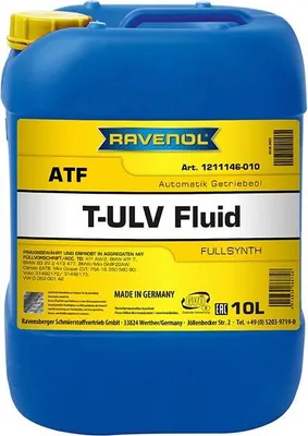 Produktbild von RAVENOL ATF T-ULV ATF T-ULV Automatikgetriebeöl Vollsynthetiköl 10L 1211146-010-01-999 für FIAT Ducato Kastenwagen (250, 290) für OPEL Corsa F für BMW