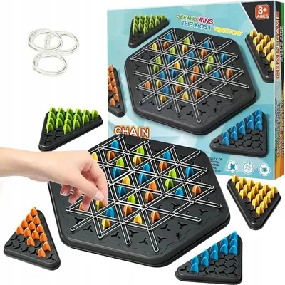 Obrázek produktu pro Logická desková hra Triangly Triggle strategická hra pro 2 až 4 hráče 3D