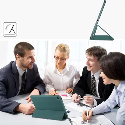 Produktbild von Smart Cover für das Samsung Galaxy Tab S9 FE Tablet Schutzhülle Tasche Hülle Stand Case aufstellbar mit Stift Halter in Grün