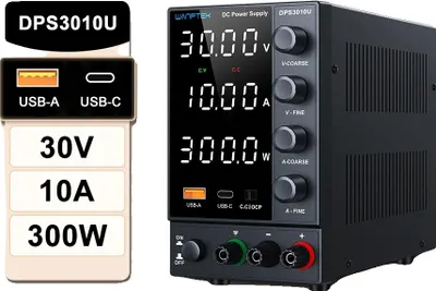 Produktbild von DC-Netzteil, einstellbare Spannung, kompaktes Design, Schwarz DPS3010U
