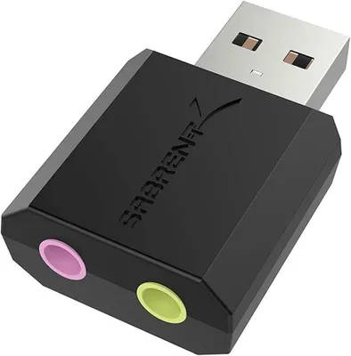 Productafbeelding van USB Externe Stereo Geluidsadapter - Plug and Play voor Windows en Mac