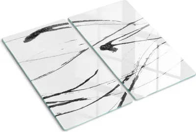 Obrázok produktu pre Sklenená ochranná doska – Kryt varnej dosky – Kryt na indukčnú dosku – 2x30x52 cm – Rýchle čistenie – Tvrdené sklo – Abstrakcia 2