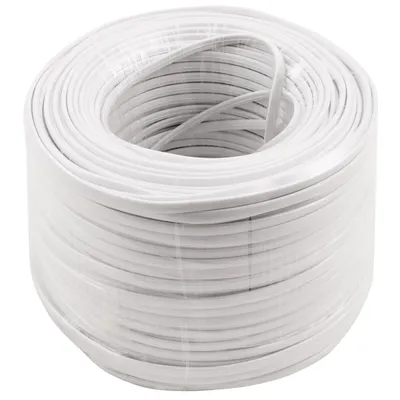 Productafbeelding van S/CONN telefoonkabel, 4-aderig, plat, wit, 100 meter, 1 stuk