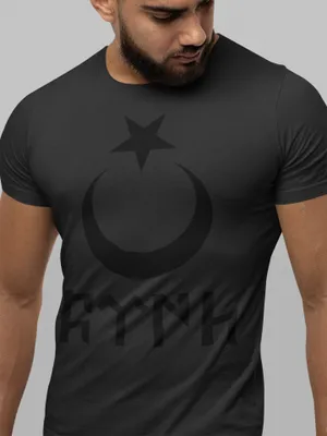 Produktbild von Göktürk Türk T-Shirt Ay Yildiz Wessdruck Schwarz Schwarz S
